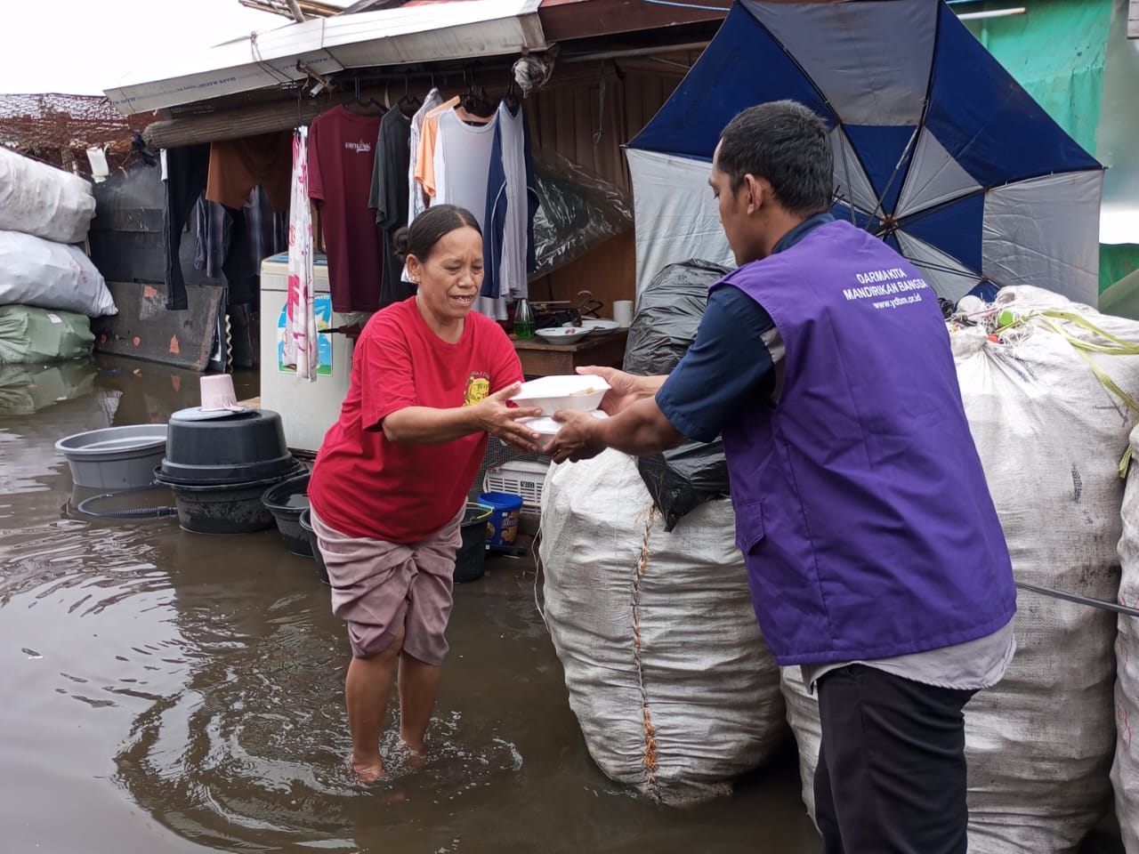 Wilayah pendistribusian berbagi nasi Setu Rawa Besar, Depok Jaya