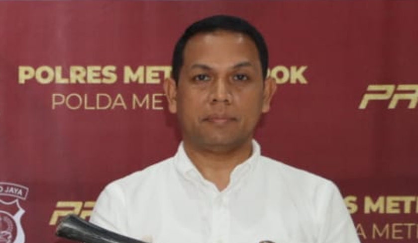 Kasat Reskrim Polres Depok, Kompol Suardi Jumaing saat konferensi pers. 